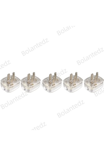 Choice 5pcs white US American 3 Pins AC Electrical Power Rewireable Plug Male...
