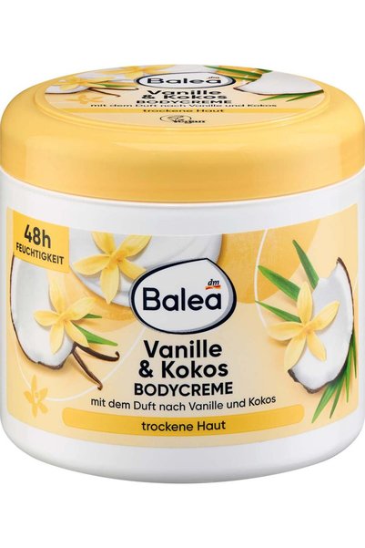 BALEA Cremă de corp vanilie & cocos, 500 ml