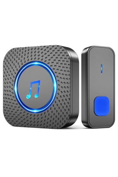 SURFOU Wireless Doorbell, IP55 Waterproof Wall Plug-in Cordless Door Chime Ki...