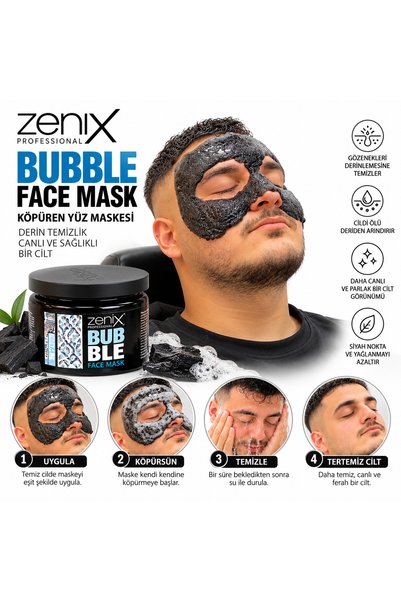 Genel Markalar Mans Barber Bubble Face Mask – Köpüren Siyah Yüz Maskesi