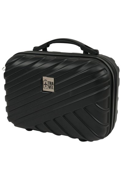 OEM Valiza Troler Negru cu Dungi Reliefate 12L