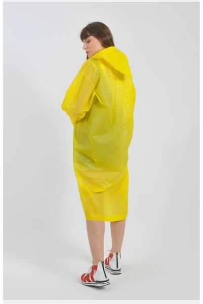 YEB Women's Men's Raincoat with Umbrella Hood and Snap Fasteners