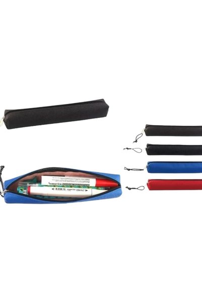 Generic Blue Pencil Case 21x3x3cm Compact Stationery Organizer for School & O...