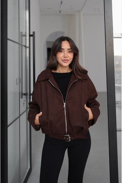 Havoş Bitter Brown Six-Belted Suede Jacket