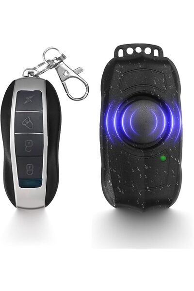 EXCEFORE جهاز إنذار للدراجات قابل لإعادة الشحن عبر USB مع جهاز تحكم عن بعد، ص...