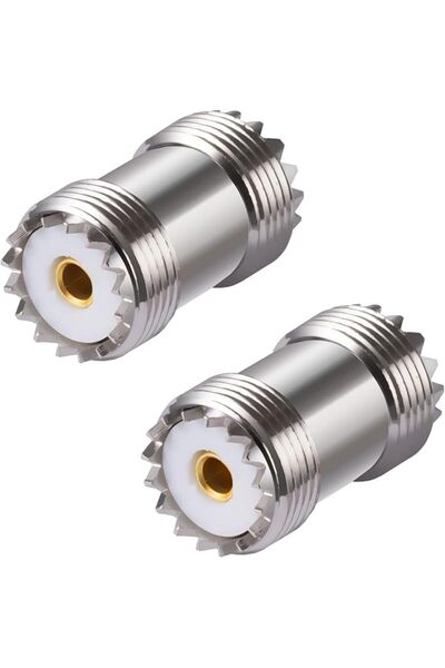 Vecys قطعتان من محولات UHF من نوع SO-239 أنثى إلى أنثى، محول كابل محوري PL-25...
