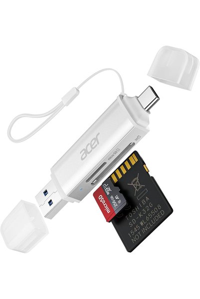 Generic قارئ بطاقات SD، محول بطاقات مايكرو SD بمنفذ USB 3.0 و Type-C، فتحة مز...