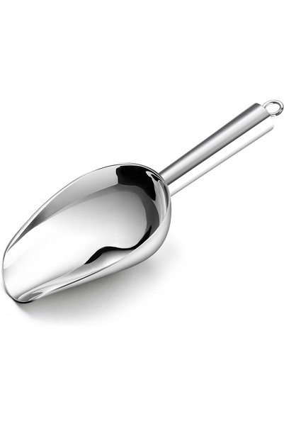 Generic مغرفة معدنية صغيرة، مغرفة ثلج من الفولاذ المقاوم للصدأ سعة 3 أونصات ل...