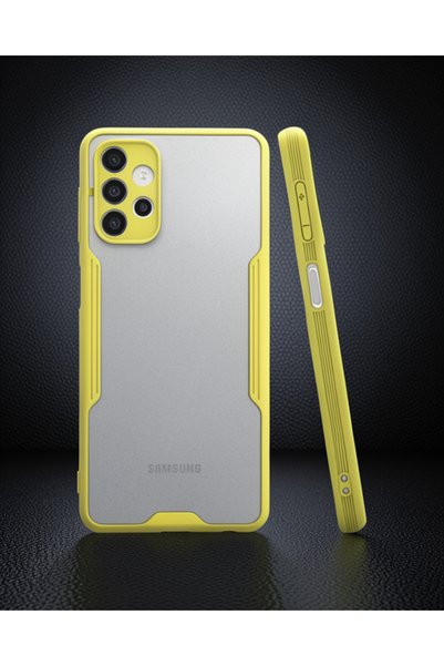 teknodayım Samsung Galaxy A52 Case Platinum Silicone - Yellow
