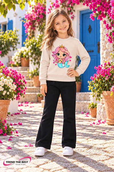 TREND THE BEST Trendin En İyisi Winter, Spring, and Autumn Girls' Black Spani...