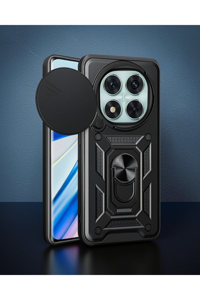 teknodayım Xiaomi Redmi Note 14 Pro 4g Case Pars Silicone with Lens Ring - Black