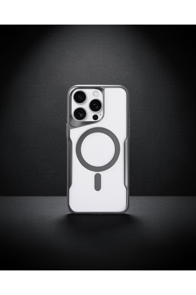 teknodayım Apple iPhone 14 Pro Max Case Size Magsafe Silicone Cover - Titan Gray