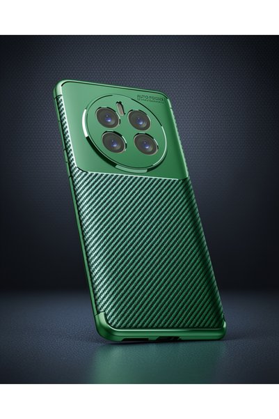 teknodayım Realme 12 Pro Plus Case Auto Focus Carbon Cover - Dark Green