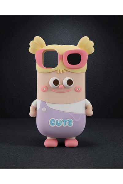 teknodayım Apple iPhone 15 Pro Case Poky Character Silicone Cover - Pattern 8