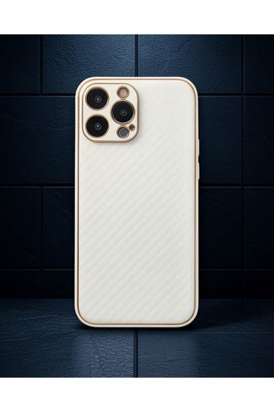Generic Brand Apple iPhone 13 Pro Max Case Coco Carbon Silicone - White