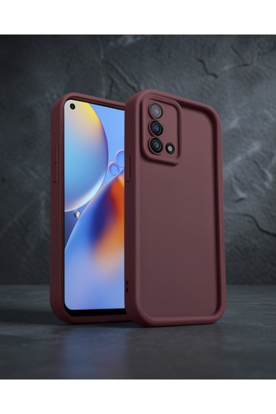 Generic Brand Oppo A74 4g Case Viera Silicone - Claret Red