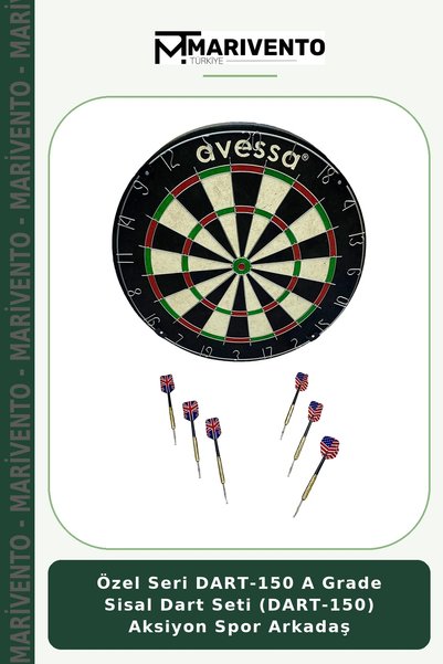 Marivento Özel Seri DART-150 A Grade Sisal Dart Seti (DART-150) Aksiyon Spor Arkadaş