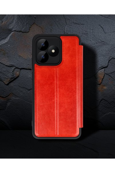 Generic Brand Realme Note 50 4g Case Flip Cover - Red