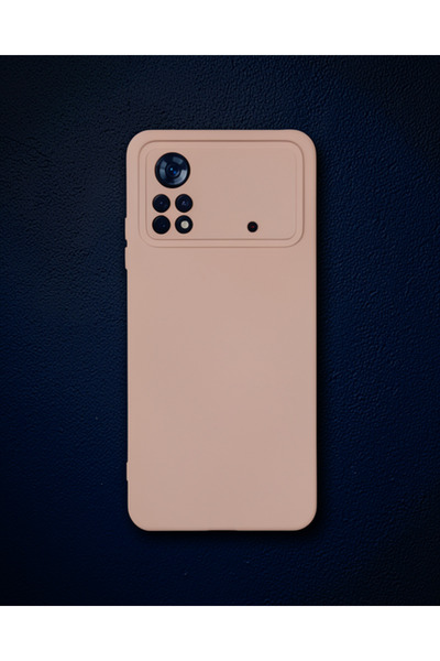 teknodayım Xiaomi Poco X4 Pro 5g Case Nano Velvet Silicone Inside - Powder