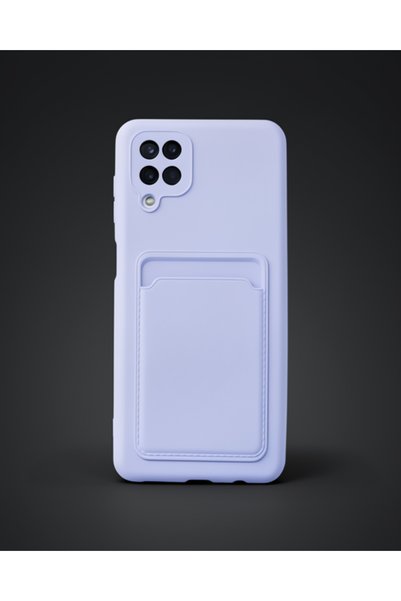 Generic Brand Samsung Galaxy A12 Case Kelvin Silicone with Business Card - Lilac