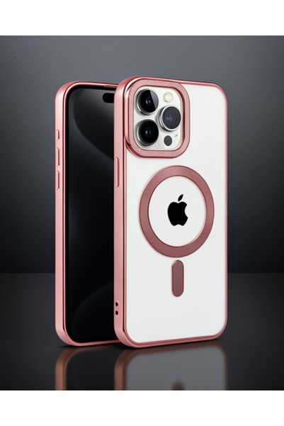 Generic Brand Apple iPhone 14 Pro Max Case Kronos Magsafe Cover - Rose Gold