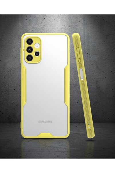 teknodayım Samsung Galaxy A72 Case Platinum Silicone - Yellow