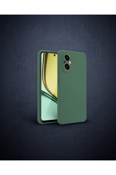 teknodayım Realme 12 Lite Case First Silicone - Dark Green