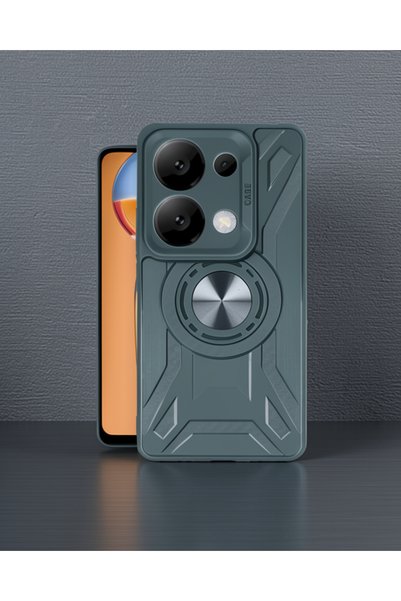 Generic Brand حافظة هاتف Xiaomi Redmi Note 13 Pro 5g من السيليكون - أخضر داكن