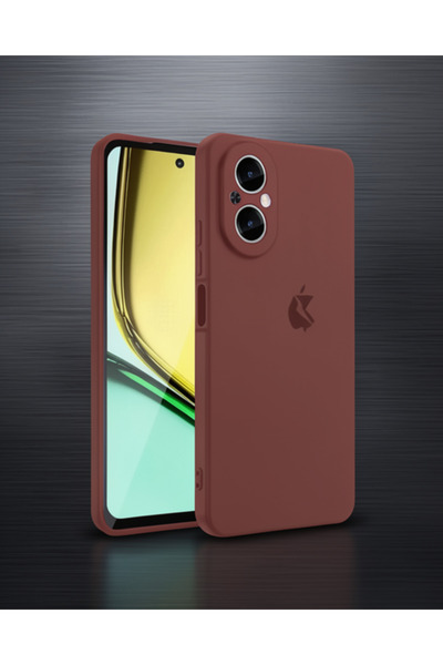 teknodayım Realme 12 Lite Case First Silicone - Claret Red