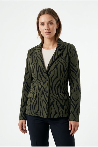 Neden Tekstil Women's Black Zebra Patterned Jacket