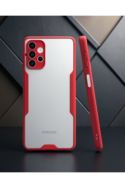 teknodayım Samsung Galaxy A72 Case Platinum Silicone - Red
