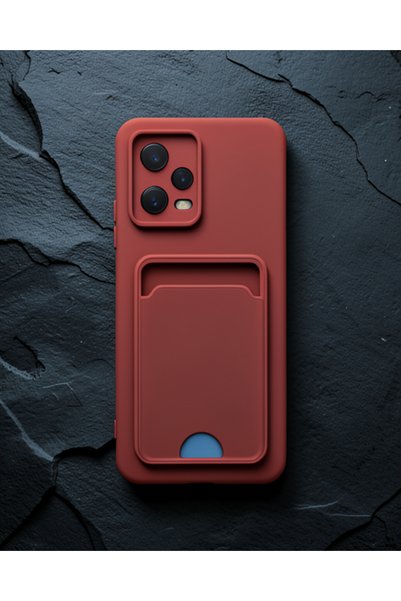 teknodayım Xiaomi Poco X5 5g Case Kelvin Silicone with Business Card - Claret...