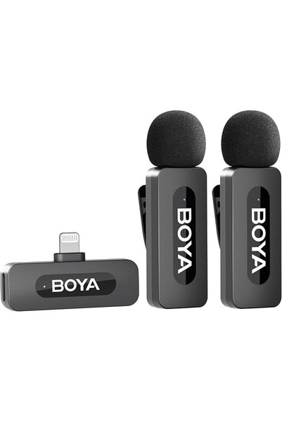 Boyacım ميكروفون لافالير لاسلكي من BOYA لأجهزة آيفون وآيباد - ميكروفون مكثف م...