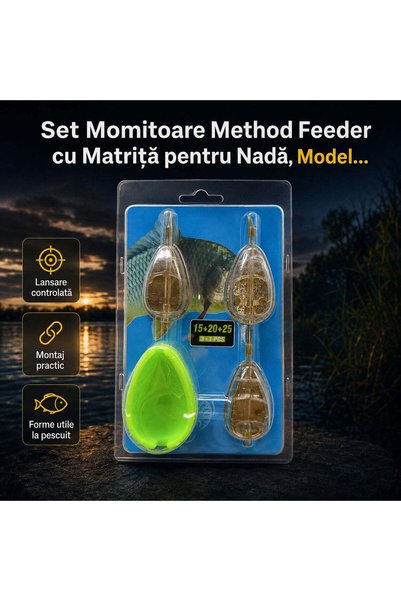 FOXMAG24 Σετ θήκης δολώματος Method Feeder με καλούπι δολώματος, Μοντέλο 130203