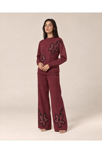 TOP CLOTHE Women's Winter Wool Knitted Two-Piece Set Long Sleeve Pullover and...