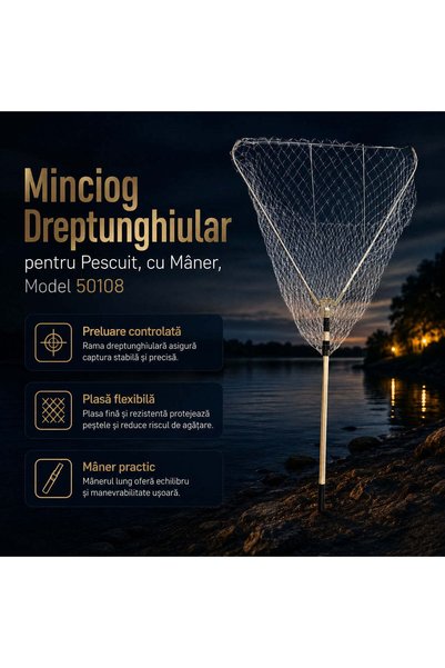 FOXMAG24 Minciog rechiniu dreptunghiular, cu mâner, Model 50108