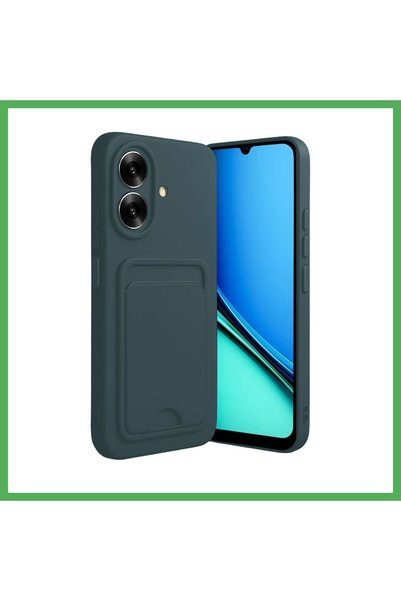 Nur store Çanta غطاء سيليكون متوافق مع هاتف Realme Note 60 مع بطاقة كيلفن - أ...