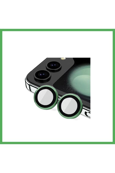 Nur store Çanta Samsung Galaxy Z Flip 5 Valdez Metal Camera Lens - Dark Green...