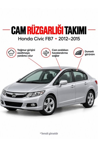 Hys Honda Civic Fb7 Cam Rüzgarlığı Takımı
