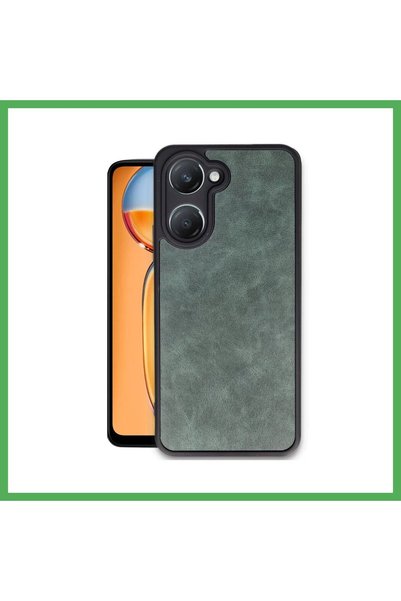 Nur store Çanta غطاء جلدي متوافق مع هاتف Vivo Y18 - أخضر داكن BEZOSS