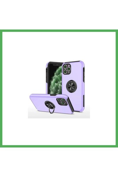 Nur store Çanta iPhone 11 Pro Max Compatible Case Elite Ring Cover - Purple B...