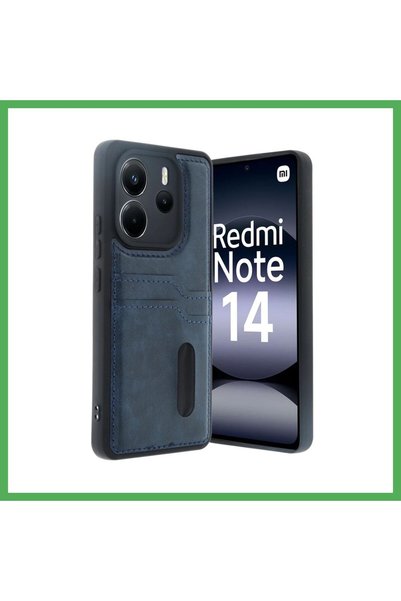 Nur store Çanta Redmi Note 14 4g Compatible Case Sara Leather Case with Busin...