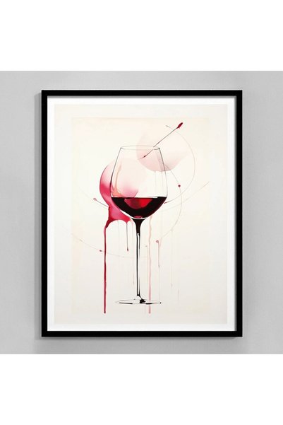 Generic Brand 1pc Pattern Simple Wine Glass Wine Lovers Women Canvas Wall Art...