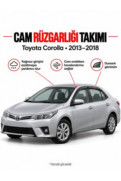 Hys Toyota Corolla 2013-2018 Cam Rüzgarlığı Takımı
