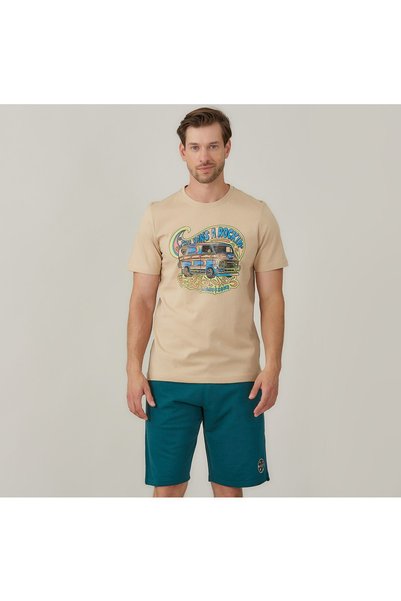 Maui & Sons Maui Ανδρικό T-Shirt Μπλουζάκι Rockin