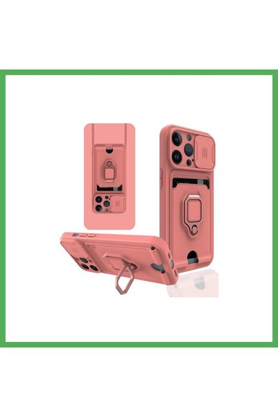 Nur store Çanta iPhone 13 Pro Compatible Case Zuma Silicone with Business Car...