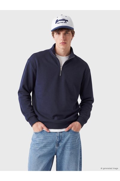 LC Waikiki Quality Parts from Çelebi Store Dik Roba Collar Men's Sweatshirt