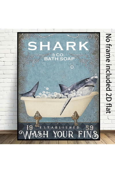 Generic Brand 1pc Shark Company Bath Soap Avertisement Shark Taking Bath Bath...
