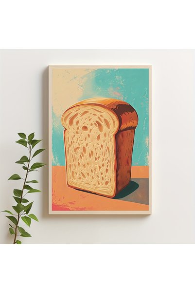Generic Brand 1pc Vintage Neutral Bread Wheat Canvas Wall Art Print, Minimali...