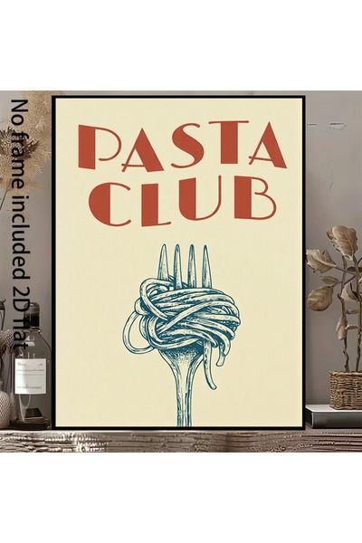 Generic Brand 1pc "Spaghetti Club" Noodles Wrapped Around Fork Decorative Spa...